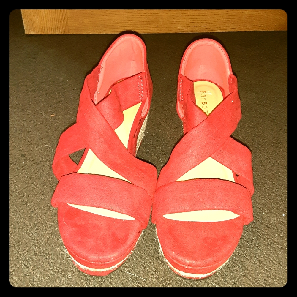 Red High Heel Wedges